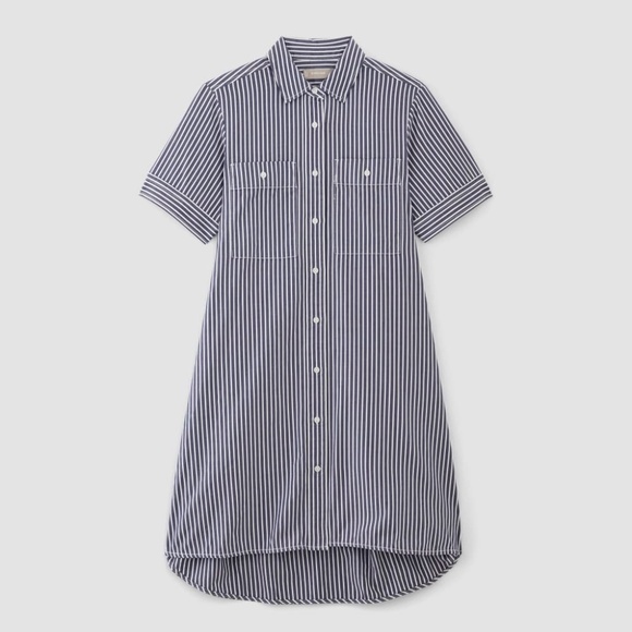 Everlane Day Tripper Dress - Navy White Striped XXS - Picture 4 of 14